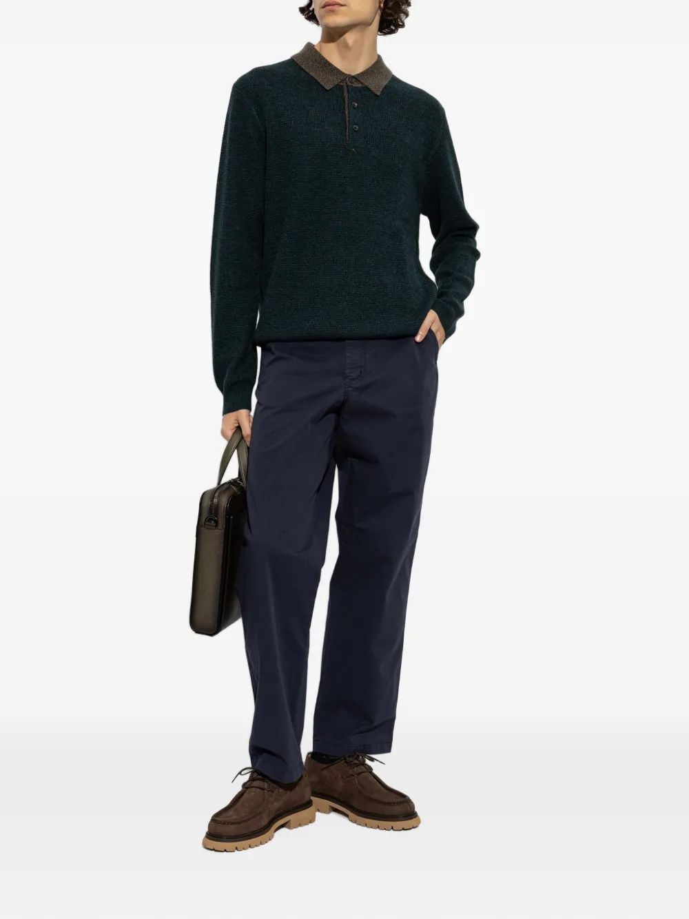 Paul Smith Trui met polokraag en lange mouwen Groen