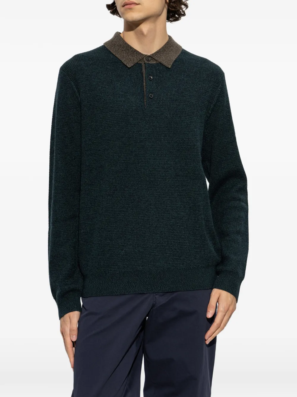 Paul Smith Trui met polokraag en lange mouwen Groen
