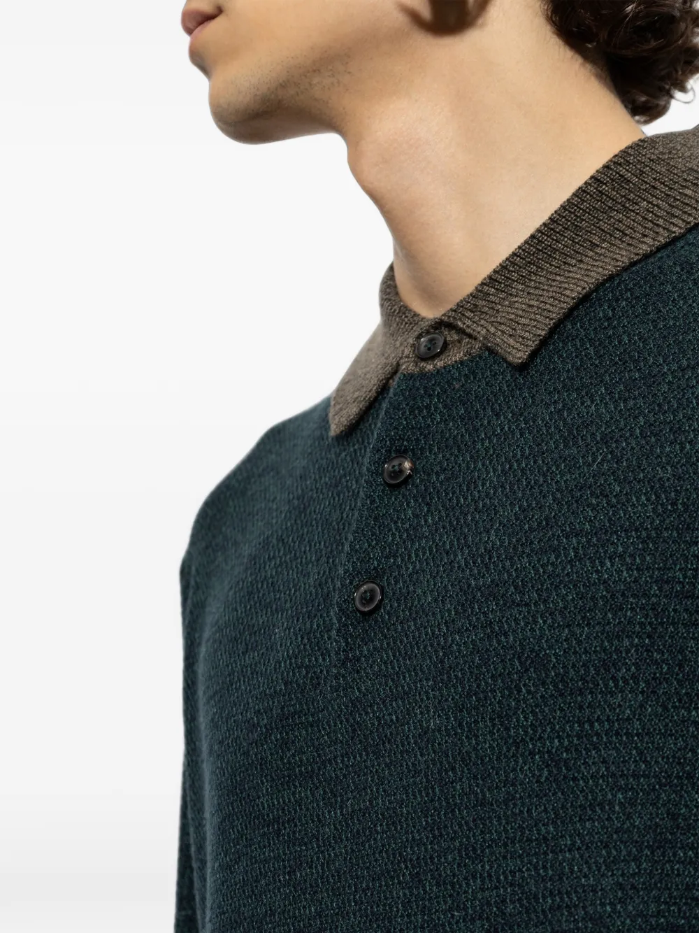 Paul Smith Trui met polokraag en lange mouwen Groen