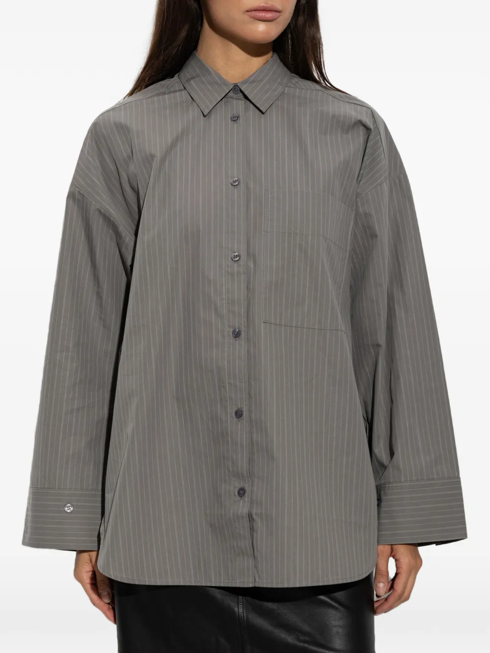 By Malene Birger Derris striped shirt Grijs