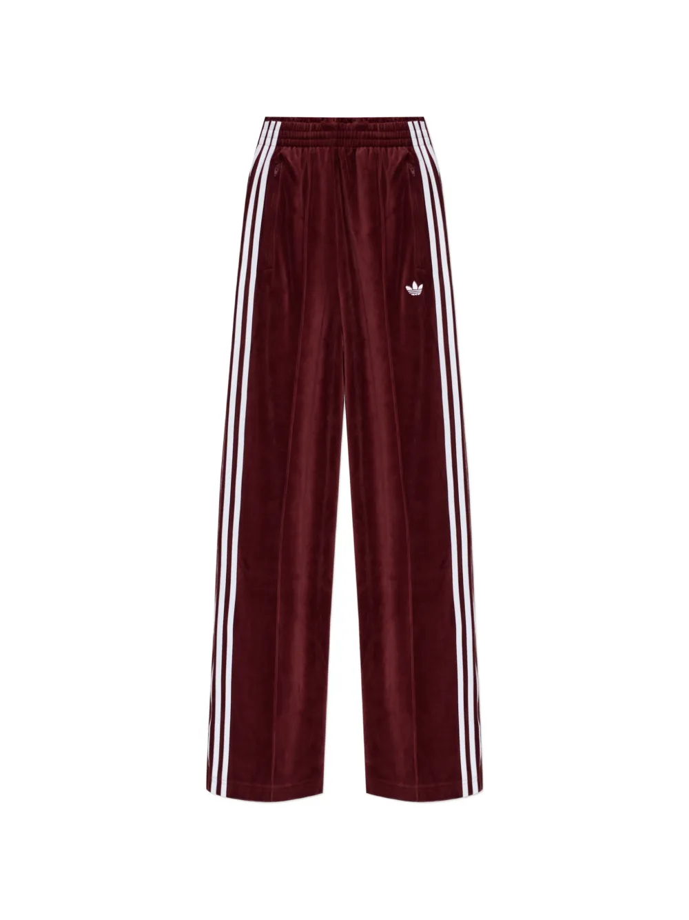 adidas velour side-stripe track pants