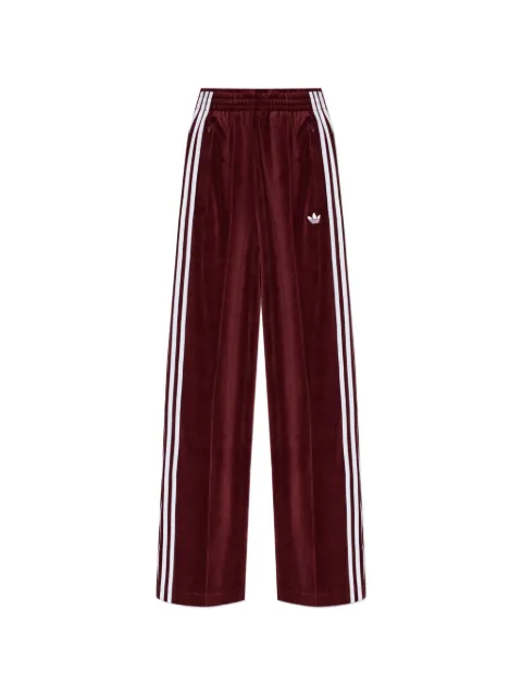 adidas velour side-stripe track pants