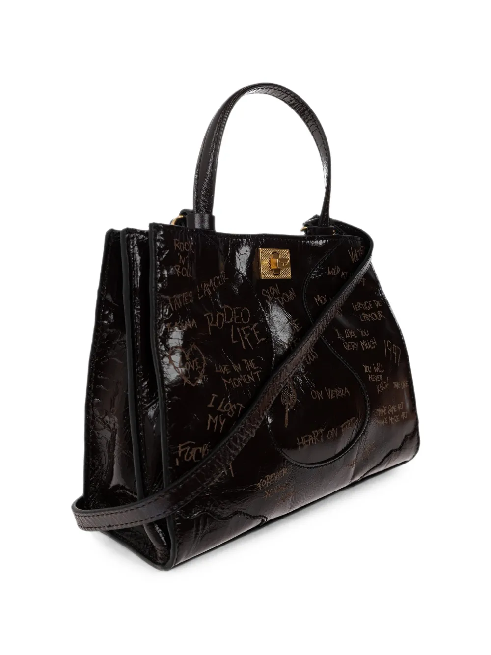 Zadig&Voltaire Shopper met graffiti-print Bruin