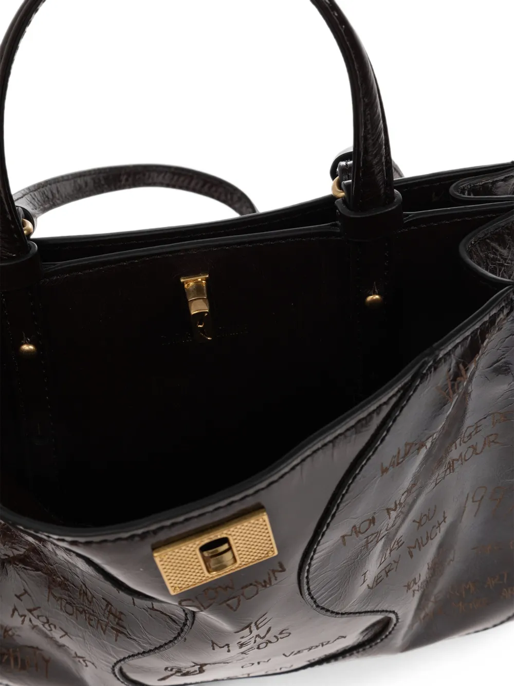 Zadig&Voltaire Shopper met graffiti-print Bruin