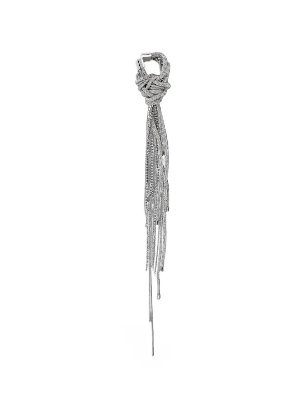 Area Crystal-embellished Knotted Chain Bracelet in Silver