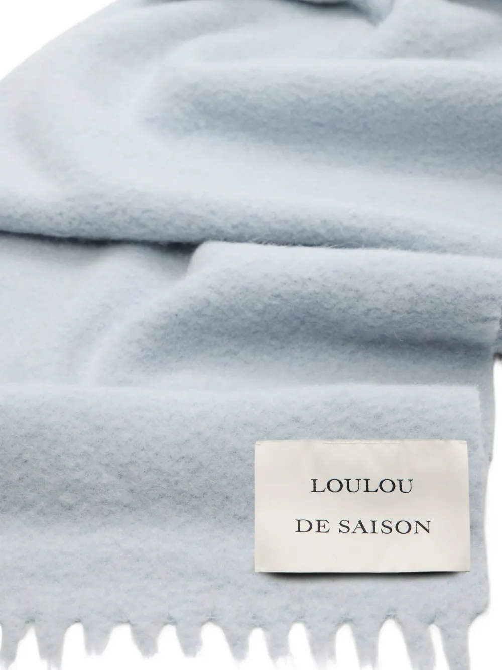 LouLou de Saison Santo sjaal met franje Blauw