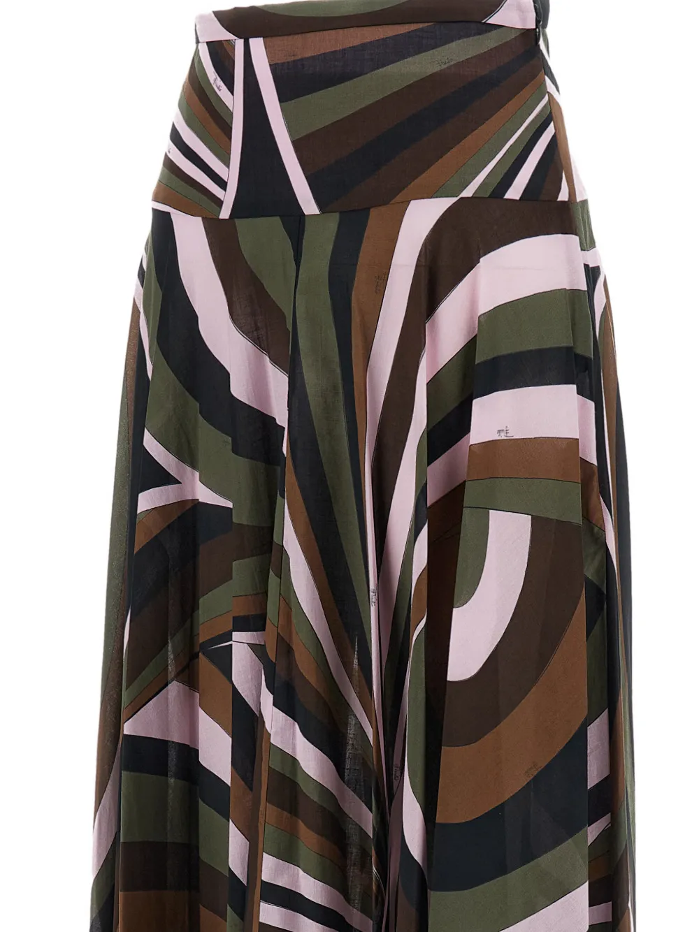PUCCI Rok van katoenen mousseline met Iride-print Groen