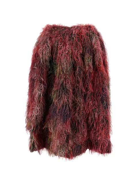 Comme Des Garçons fringed asymmetric midi skirt