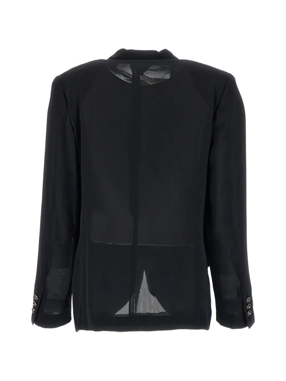 Comme Des Garçons Sheer-panelled Button-up Jacket in Black, view 2