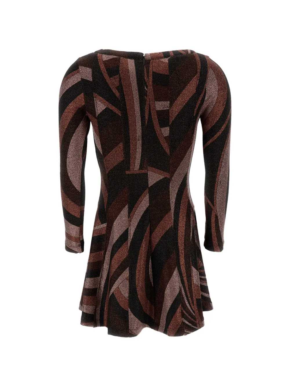 PUCCI Lurex jersey jurk met Iride-print Bruin