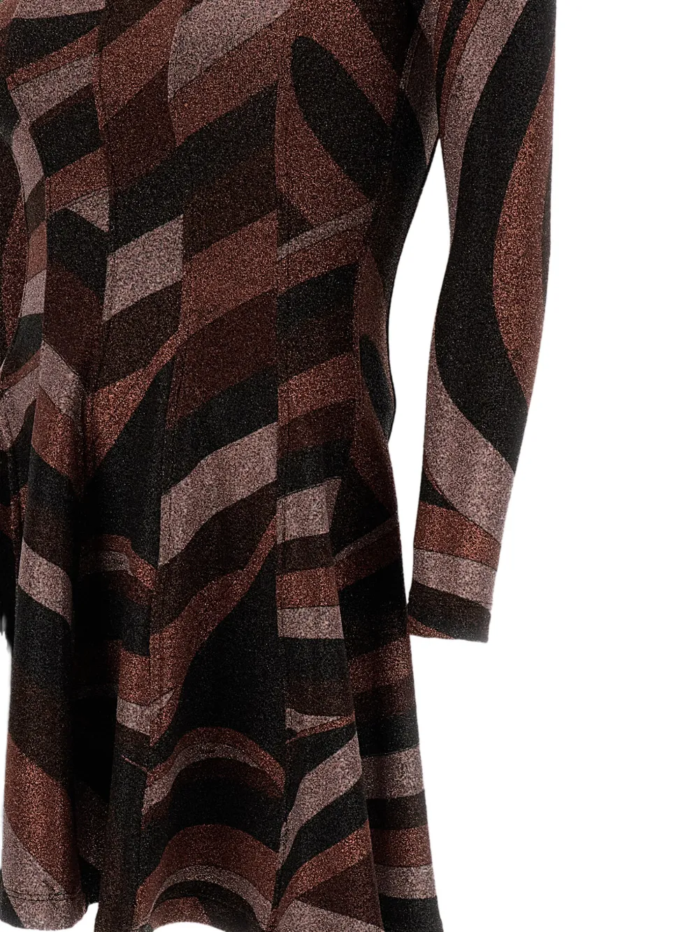 PUCCI Lurex jersey jurk met Iride-print Bruin
