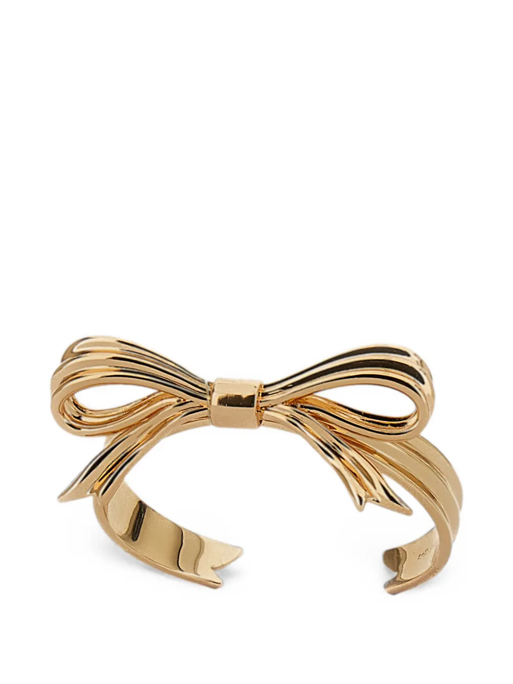 Self-Portrait bow-detail cuff bracelet