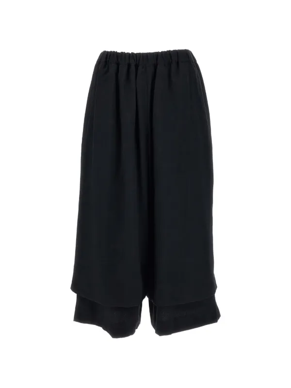 Comme des Garçons Layered-hem Trousers in Black