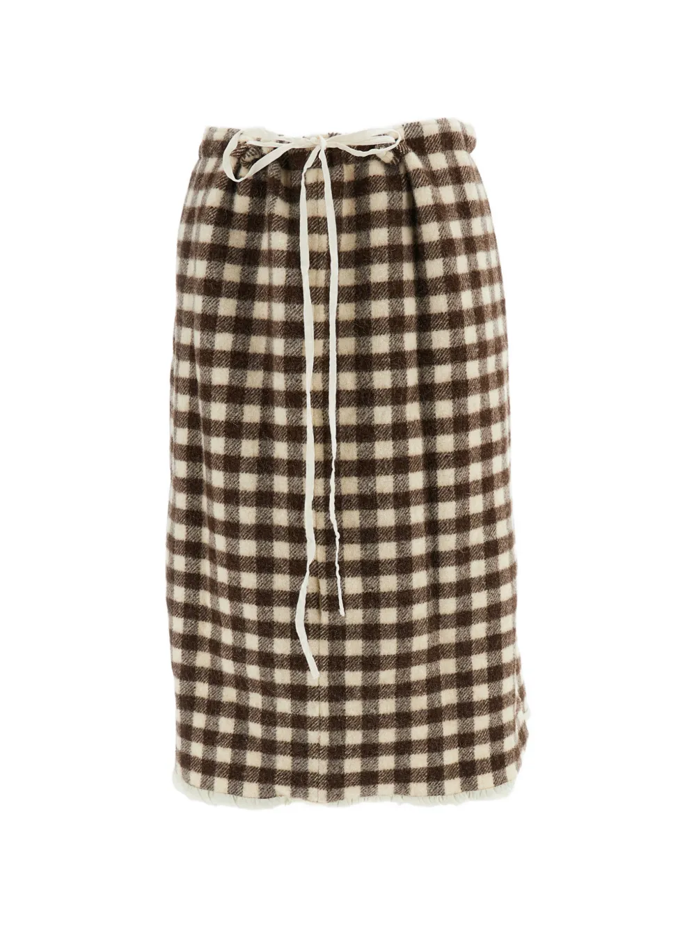 Daniela Gregis gingham drawstring midi skirt