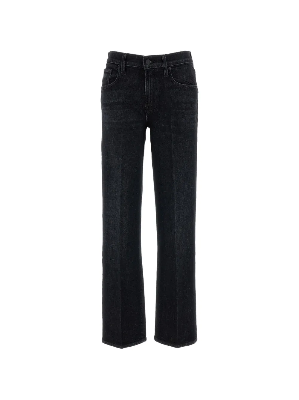 MOTHER pressed-crease straight-leg jeans - Nero