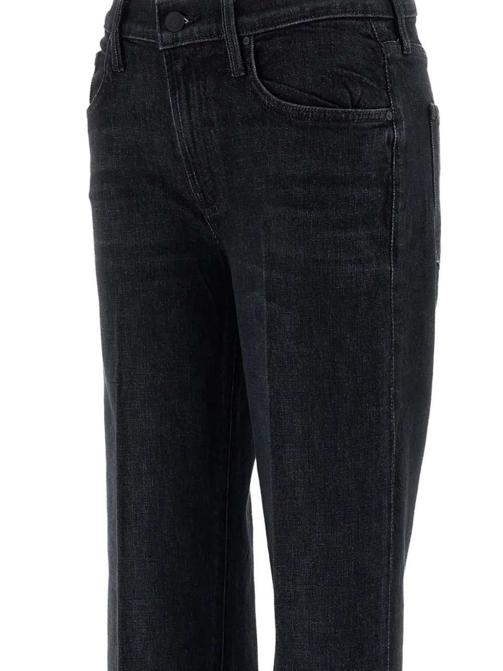 MOTHER pressed-crease straight-leg jeans Zwart