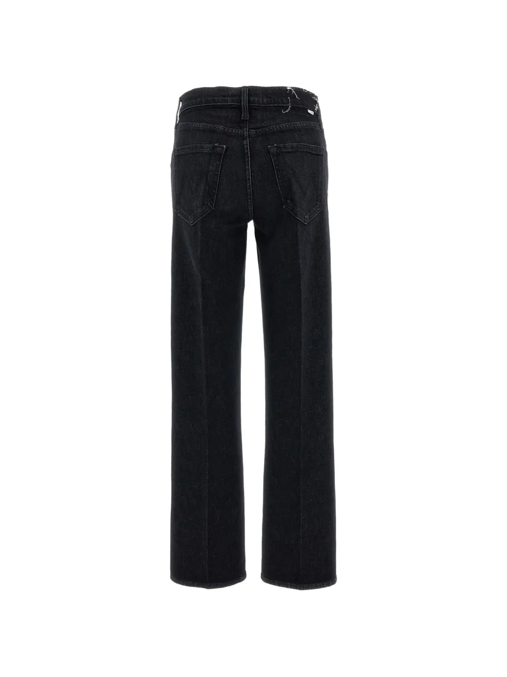 MOTHER pressed-crease straight-leg jeans Zwart