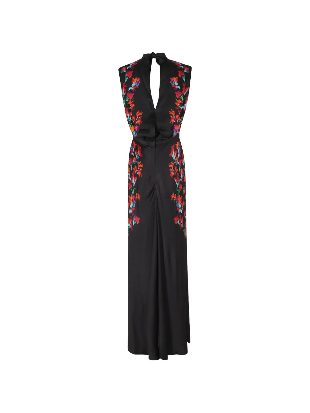 Saloni Fleur Floral-print Maxi Dress in Black, view 2