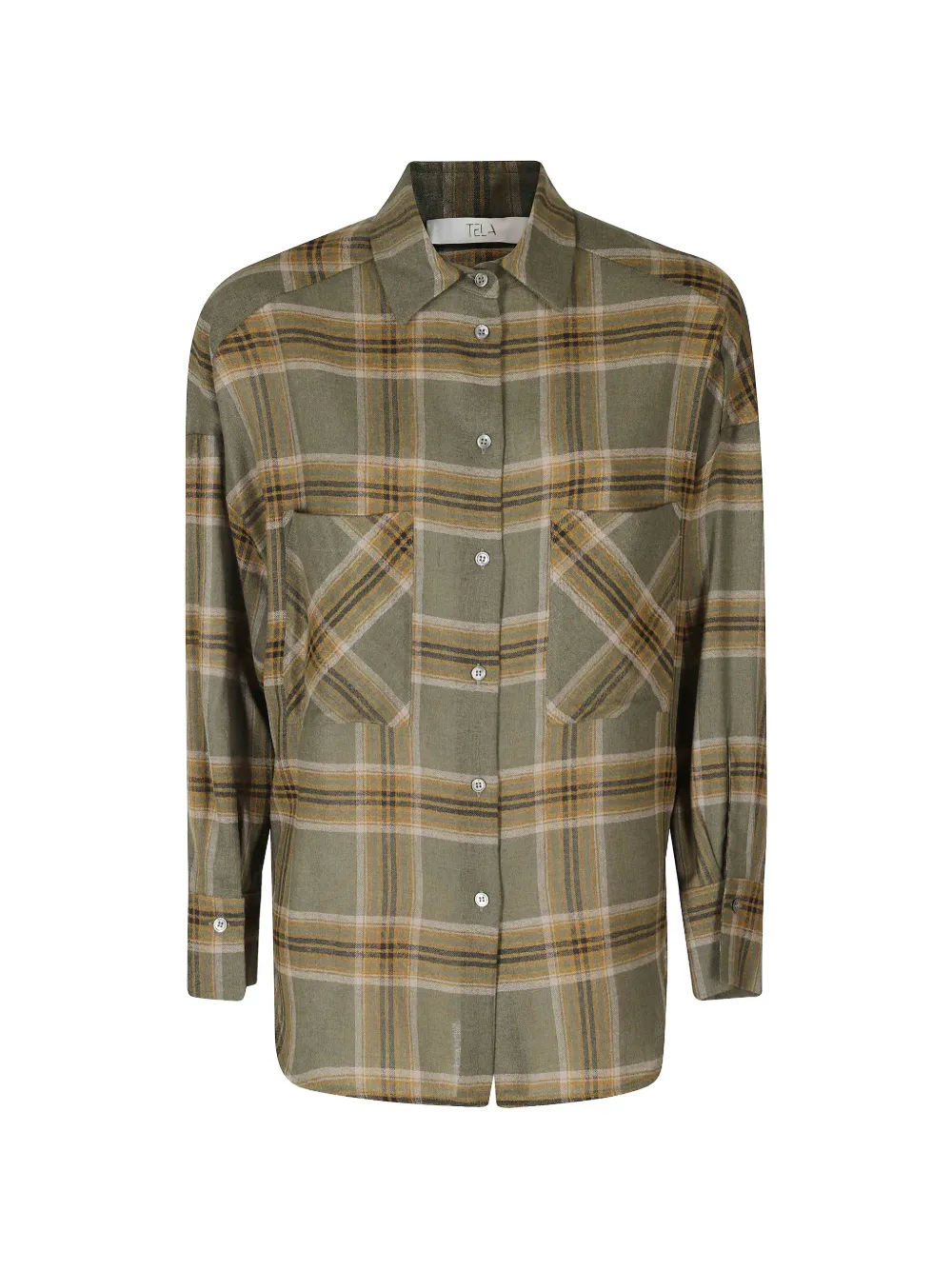 Tela Nora check-pattern button-down shirt - Grün