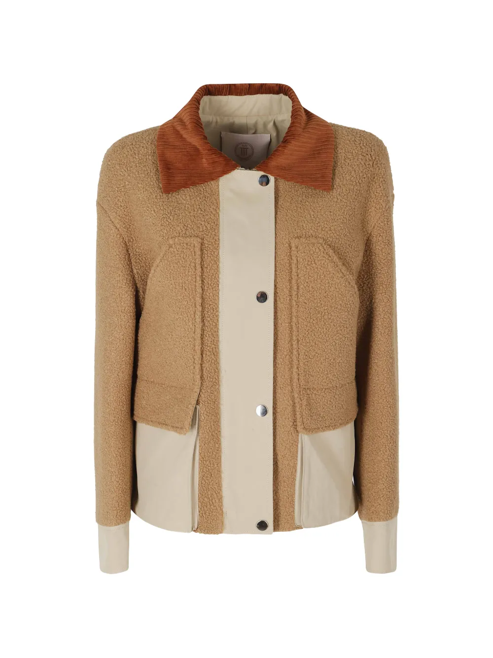 Tela corduroy-collar faux-shearling jacket - Marrone