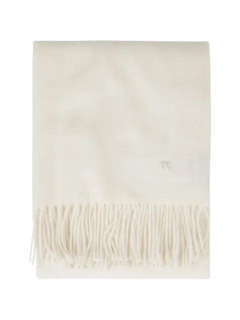 Weekend Max Mara logo-embroidered fringed-hem scarf