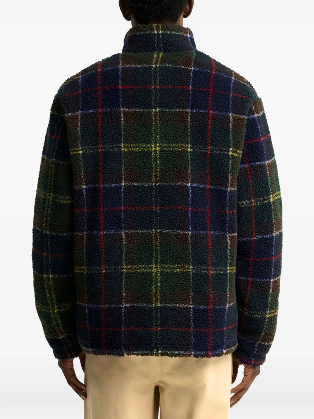 Barbour Tartan half-zip fleece sweatshirt Blauw