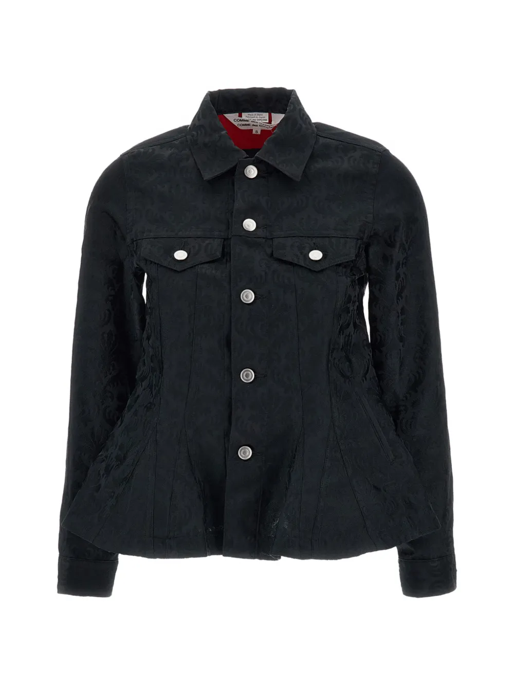 Comme Des Garçons damask-pattern peplum jacket