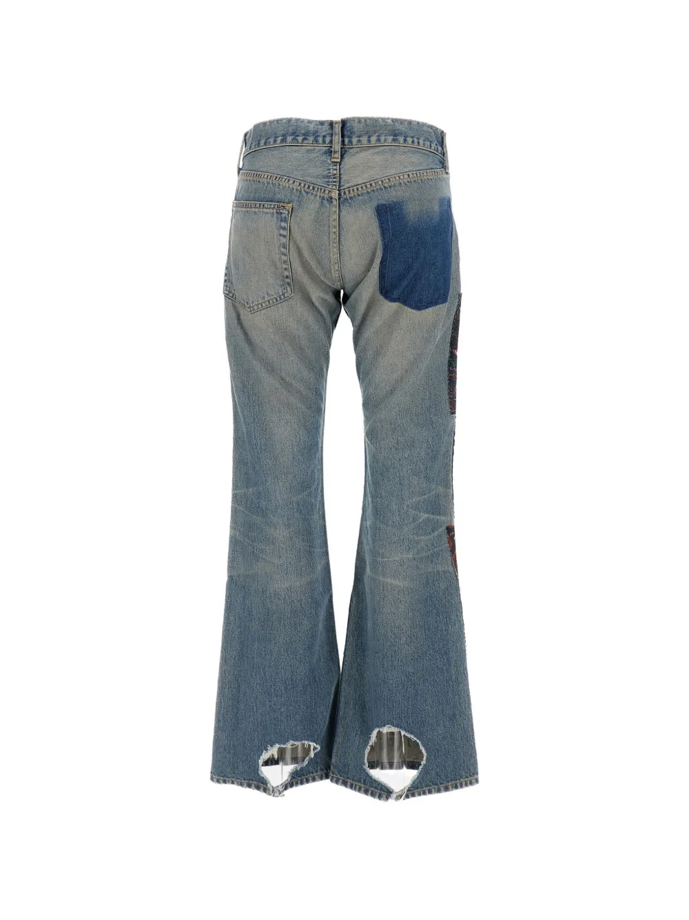 Junya Watanabe Jeans met patchwork Blauw