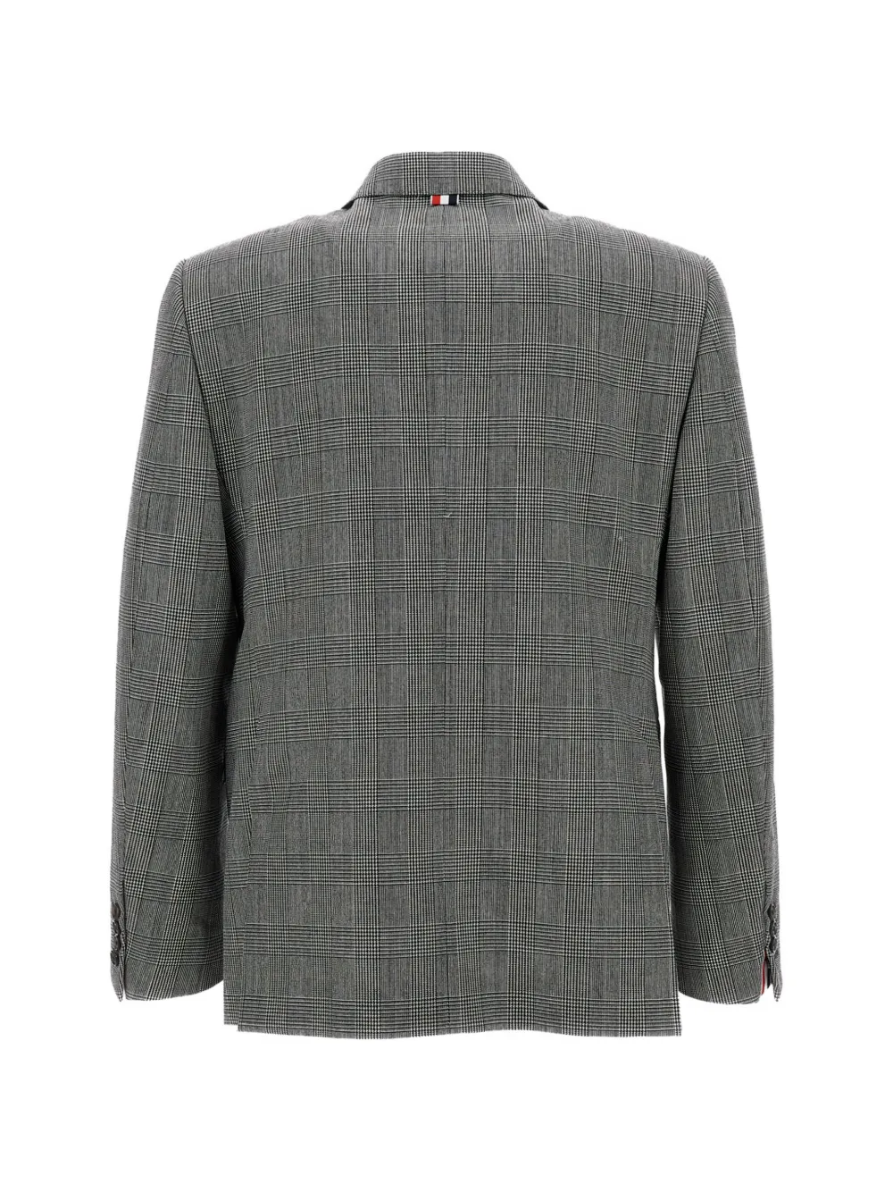Thom Browne Wollen Prince of Wales geruite blazer met dubbele rij knopen Grijs
