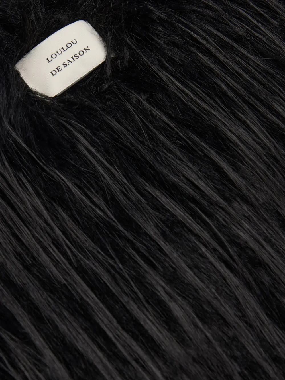 LouLou de Saison Zari cape van imitatiebont Zwart