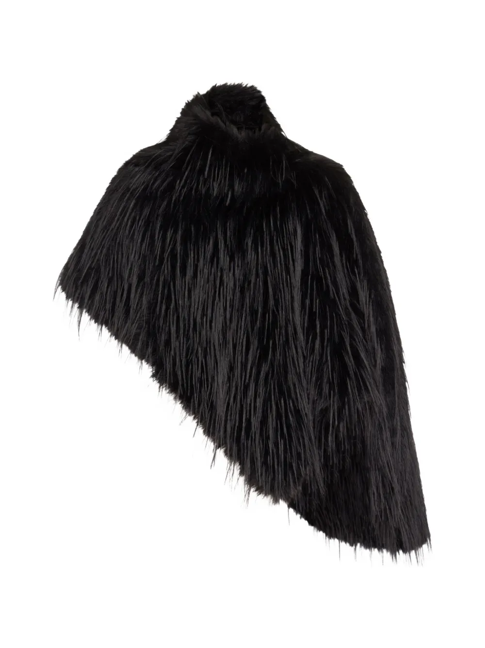 LouLou de Saison Zari cape van imitatiebont Zwart