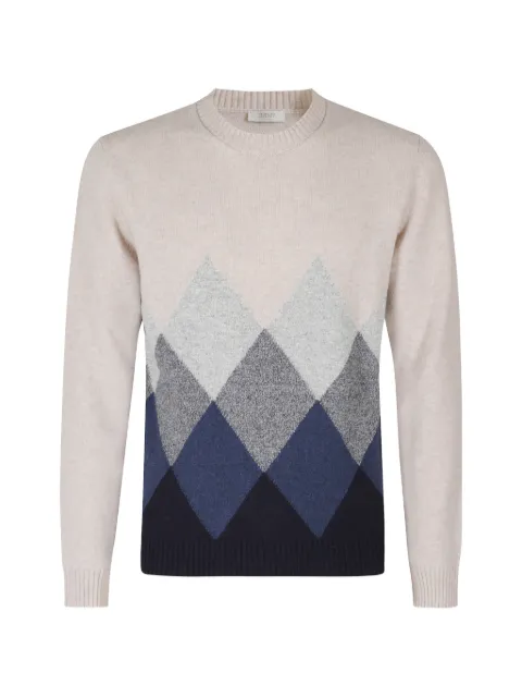 Seventy argyle-pattern crew-neck sweater