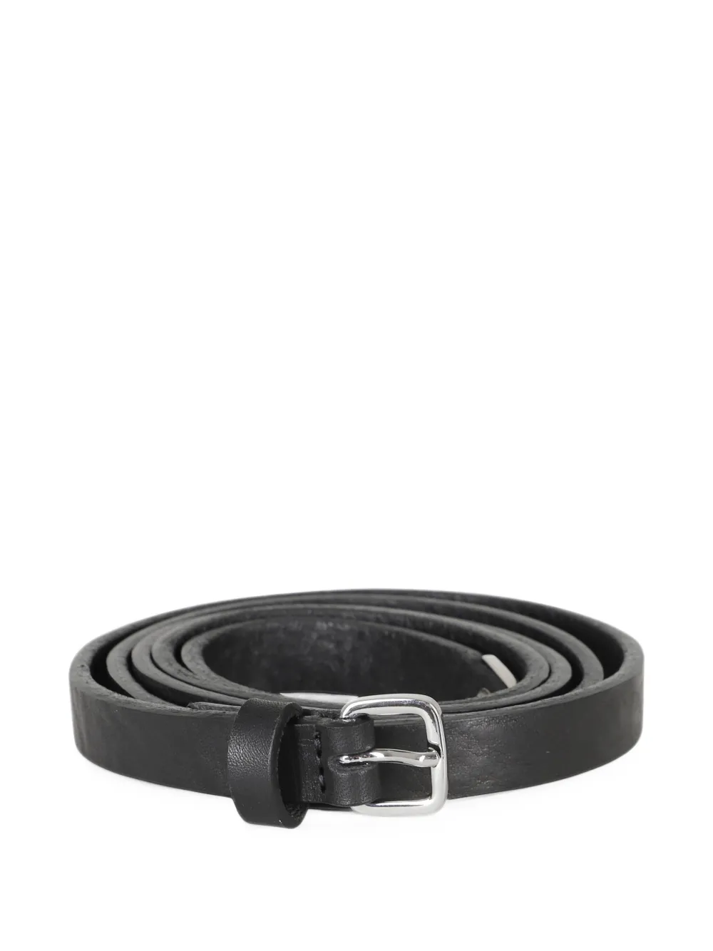 Tela buckle-fastening leather belt - Schwarz