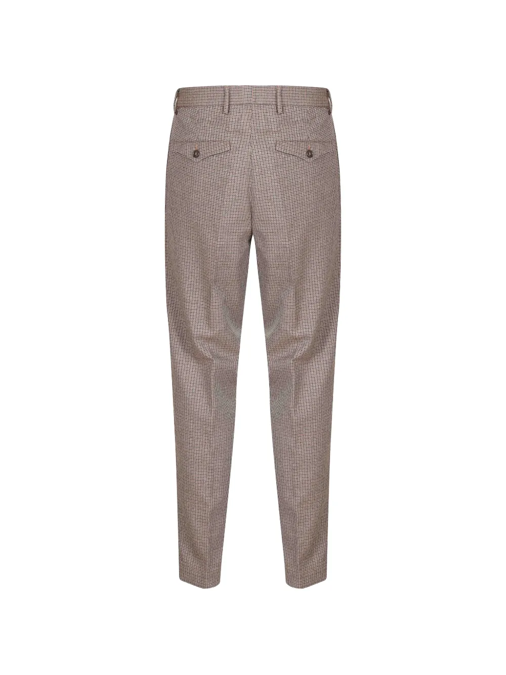 Seventy Broek met pied-de-poule print Bruin