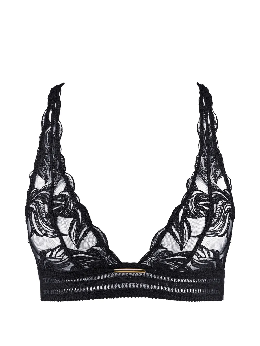 Aubade Into the Groove Triangel-Bralette mit Stickerei - Schwarz