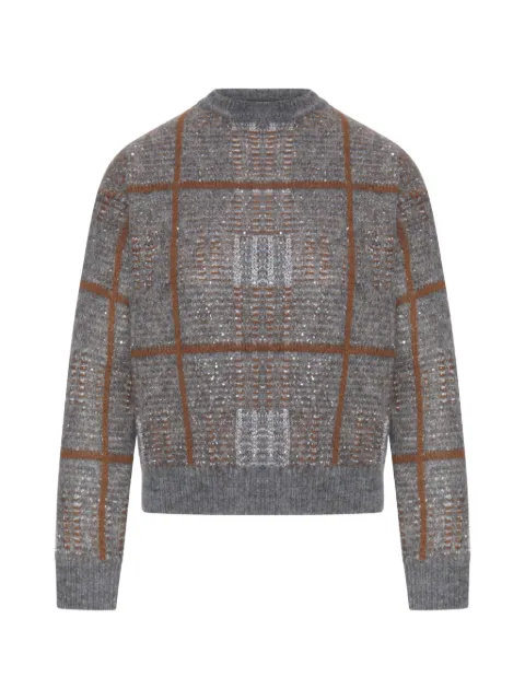 Max Mara sequin-embellished checked sweater