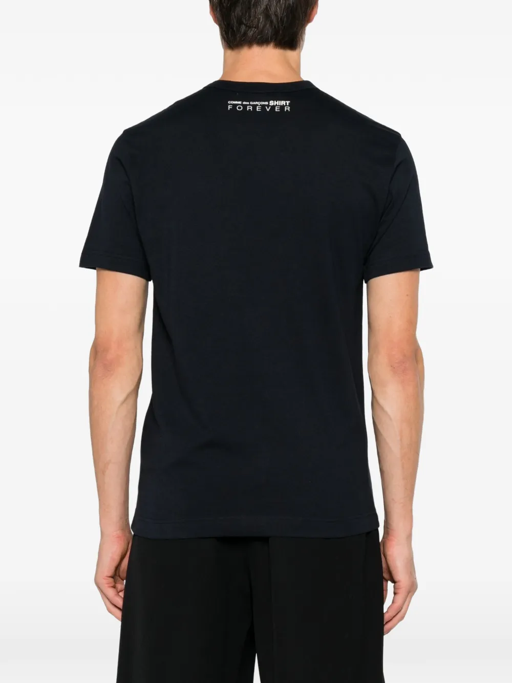 Comme Des Garçons Shirt T-shirt met logoprint Blauw