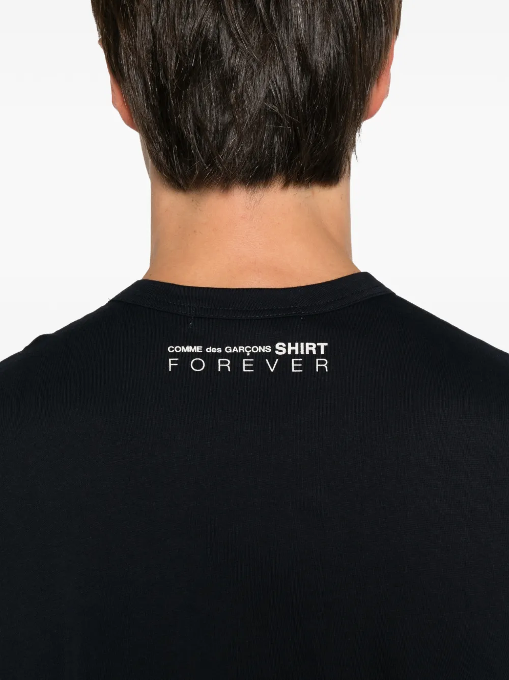 Comme Des Garçons Shirt T-shirt met logoprint Blauw