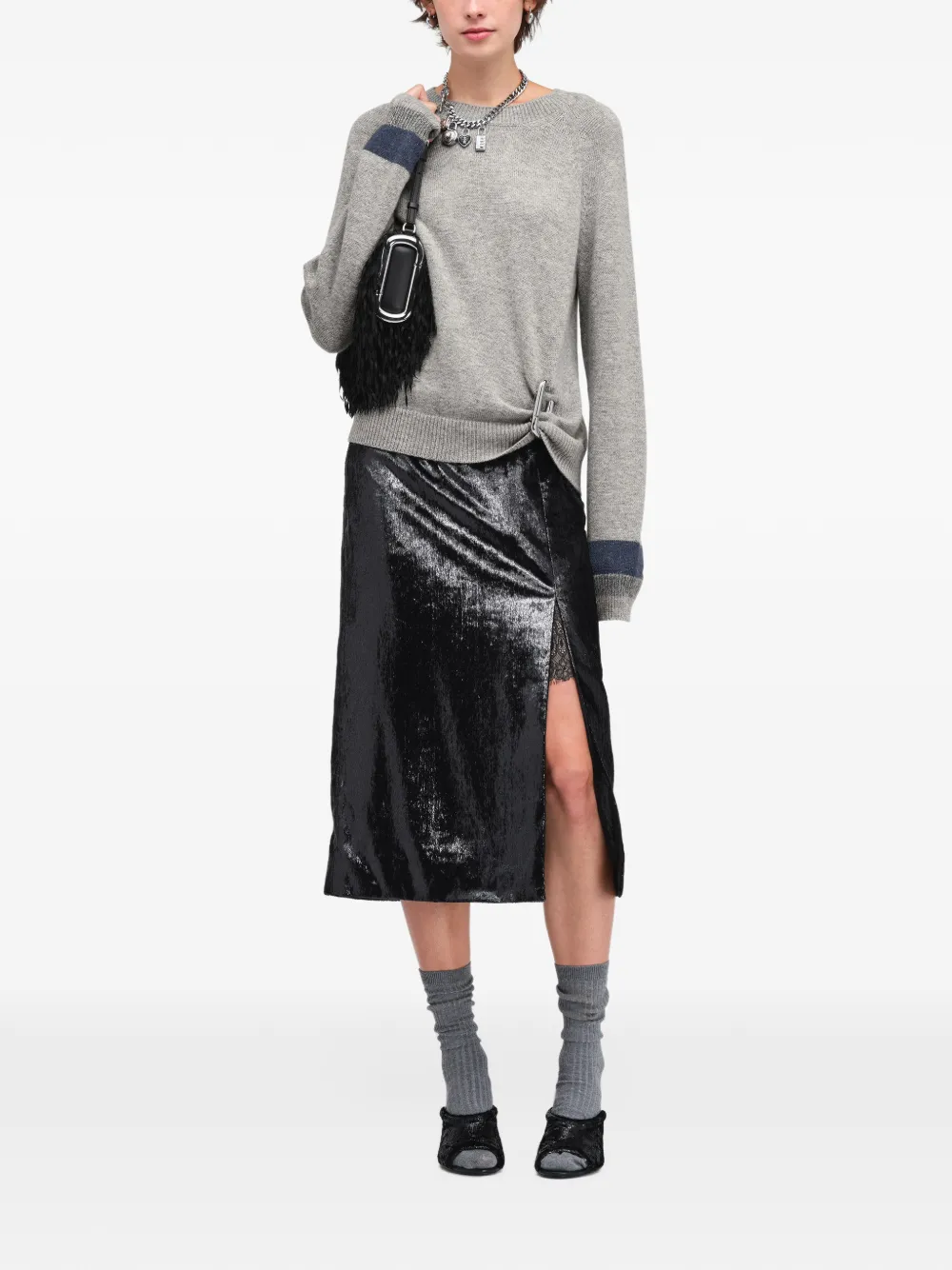Marc Jacobs Pop J Marc drape sweater Grijs