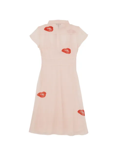 Marc Jacobs lips-neck tie midi dress