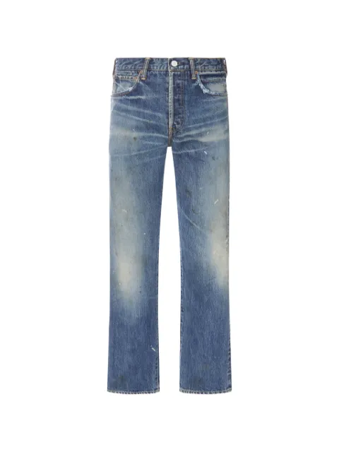 visvim distressed straight-leg jeans