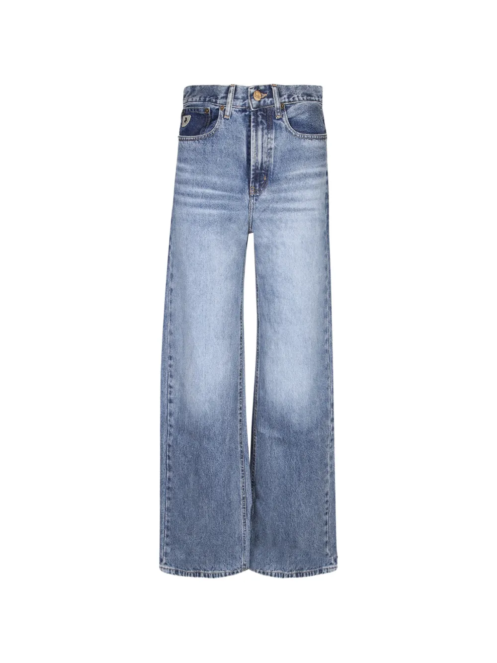 LOIS JEANS faded wide-leg jeans