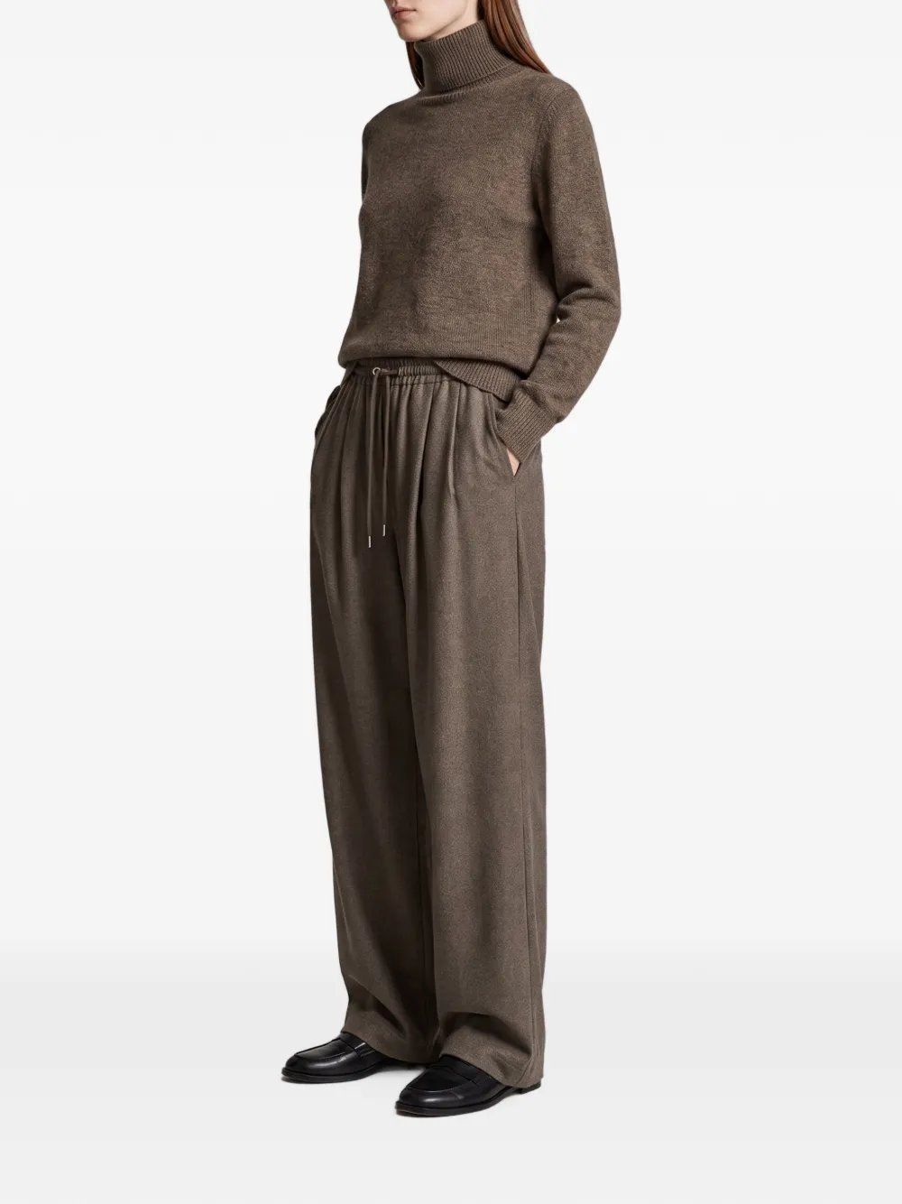 The Frankie Shop Finn plooibroek Bruin