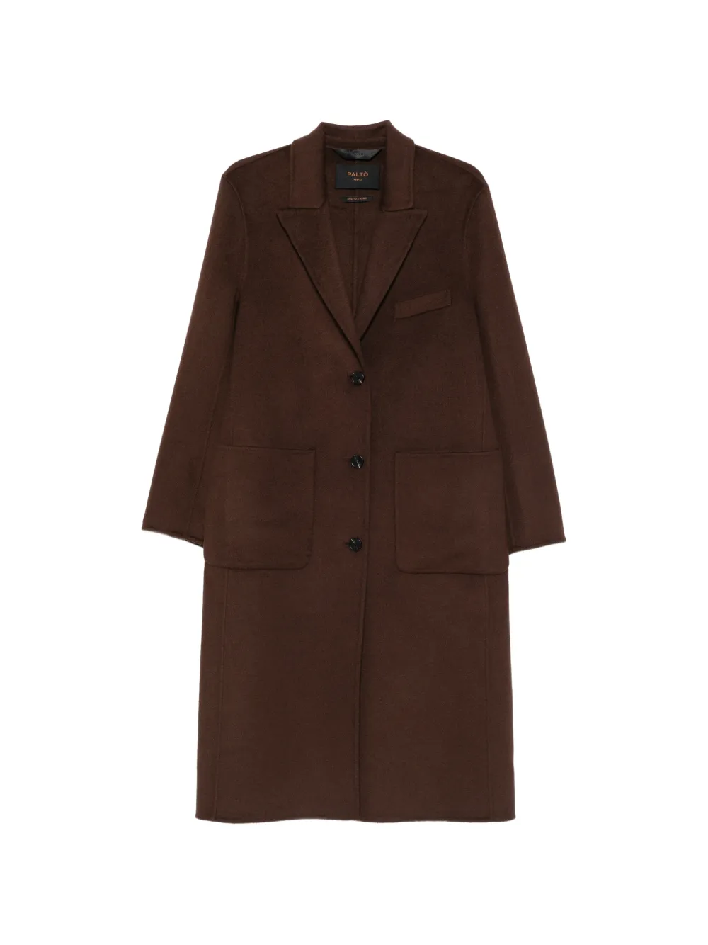 Paltò single-breasted wool coat