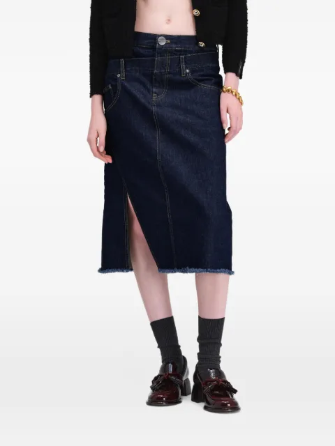 Marc Jacobs denim patch slit skirt