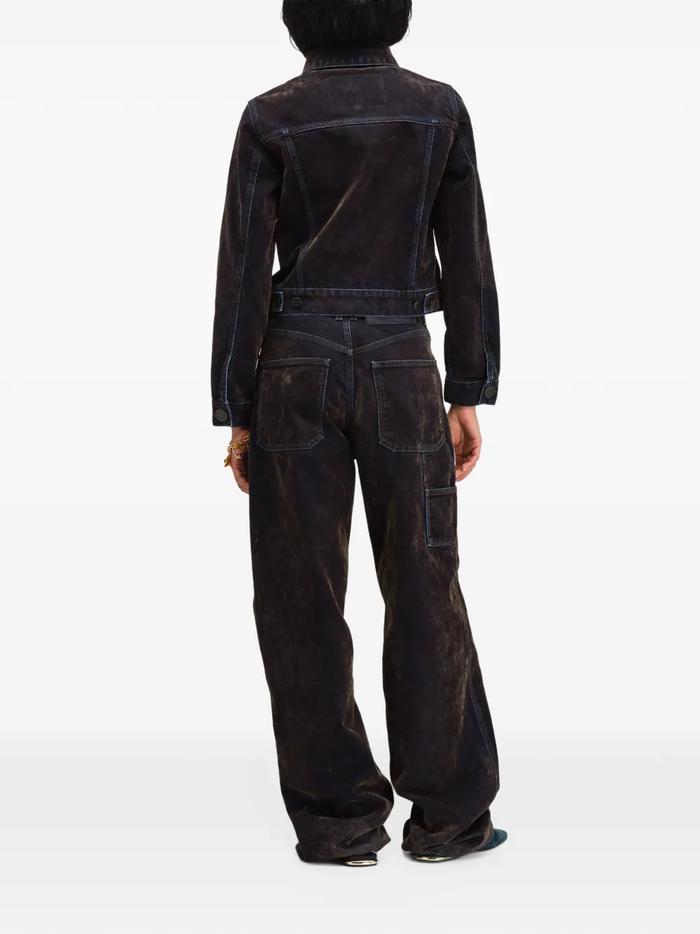 Marc Jacobs velvet denim shrunken jacket Bruin