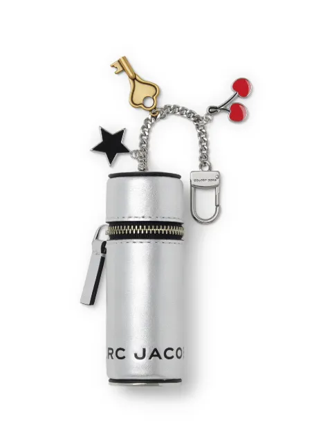 Marc Jacobs logo-print leather bag charm