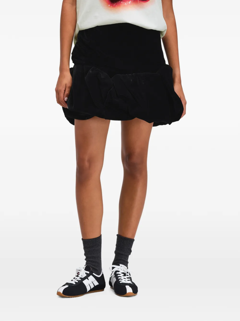 Marc Jacobs puff hem mini skirt - Nero