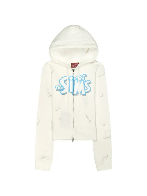 Praying Sims logo-print hoodie