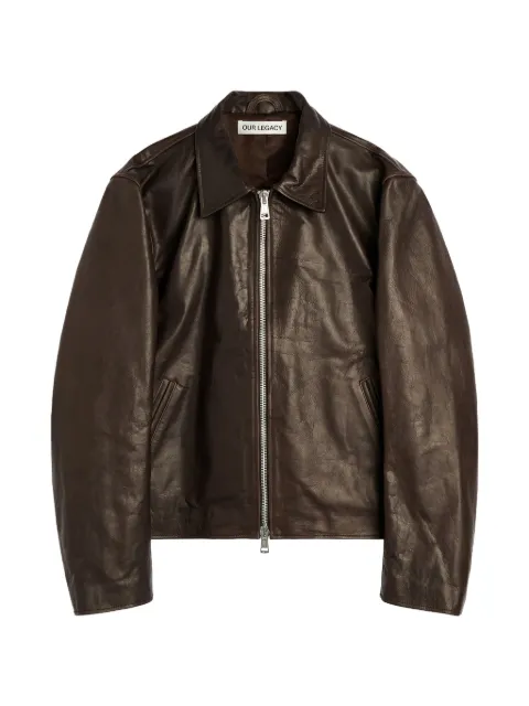 OUR LEGACY zip-up leather jacket